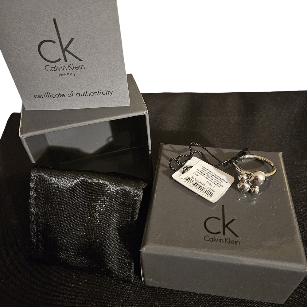 Calvin Klein Stainless Steel Fidget Ring Size 7 or 8 - Picture 4 of 5